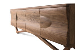 GINER Y COLOMER Meuble TV en bois d'acacia naturel 170cm